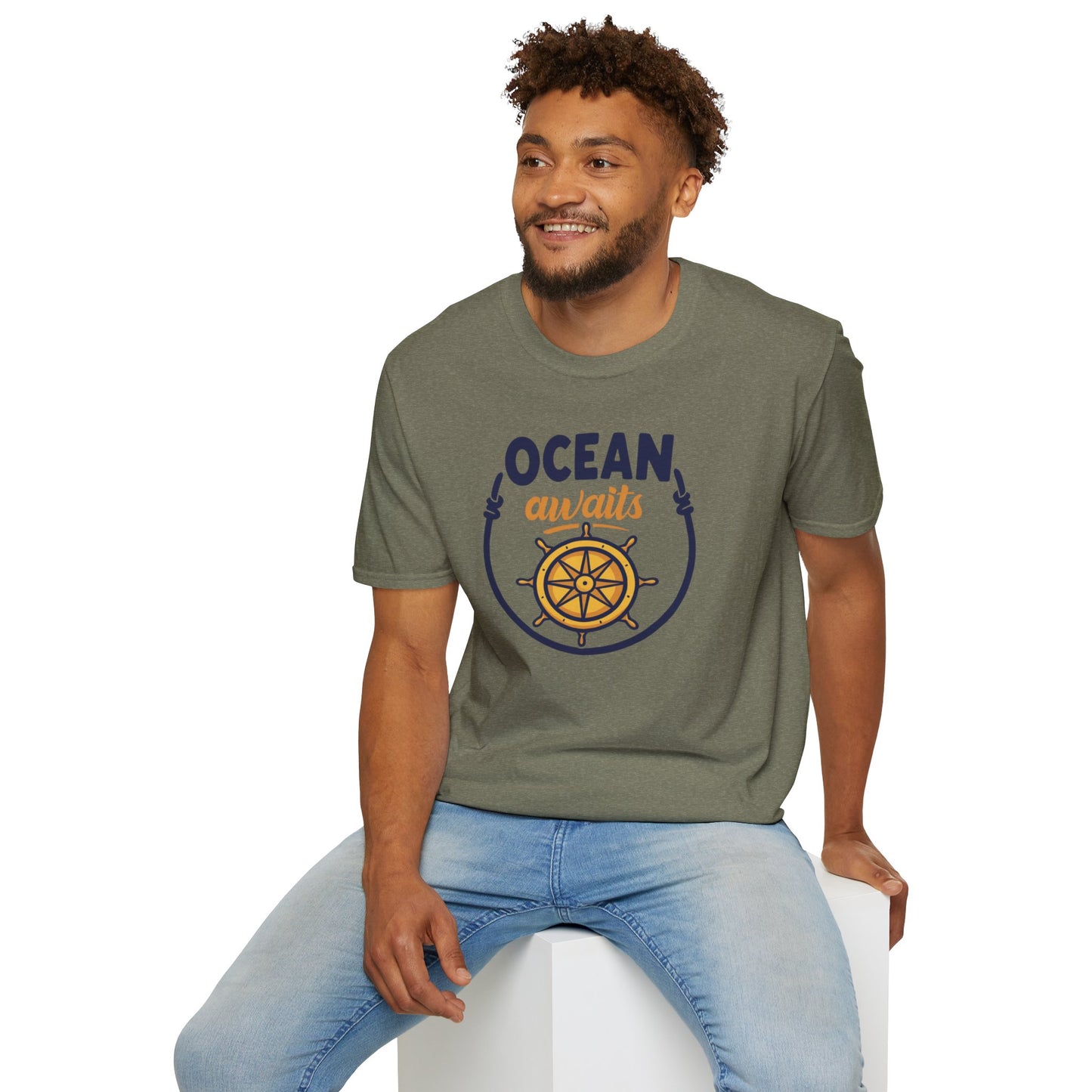 Ocean Awaits Compass, Unisex T-Shirt
